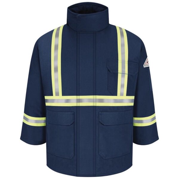 Men's Long Deluxe Parka With Reflective Trim - EXCEL FR® ComforTouch Thumbnail